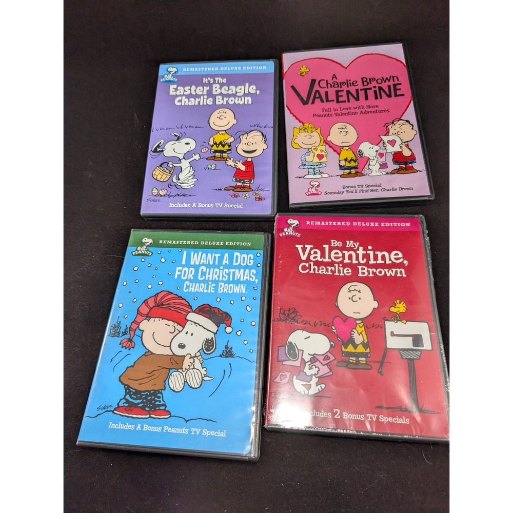 Charlie Brown Peanuts Holiday DVD Bundle Easter Valentine‎ Christmas 4 Disc Set